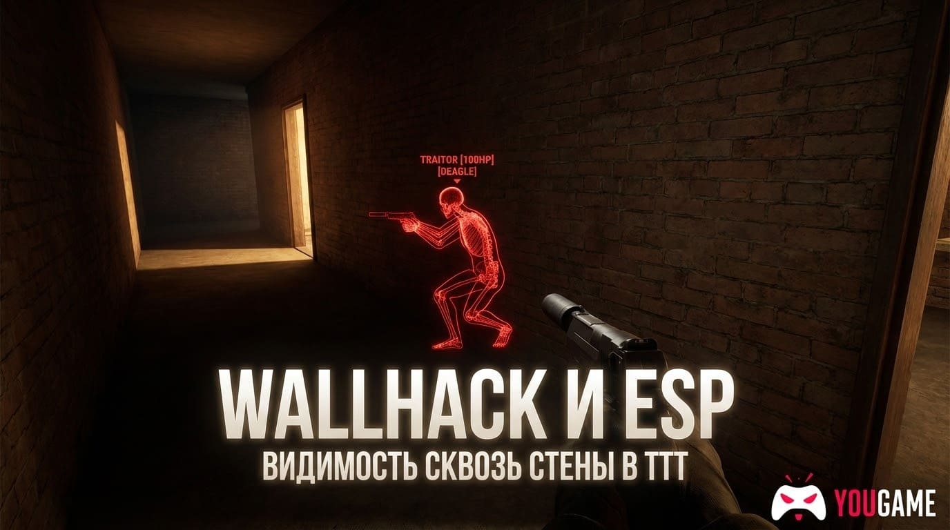 Garry's Mod ESP показывающий игроков через стены